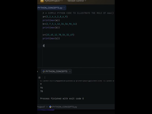 THE ROLE OF max() FUNCTION IN PYTHON PROGRAMMING |EXPLAINED IN 3 MINUTES.|#python #coding 