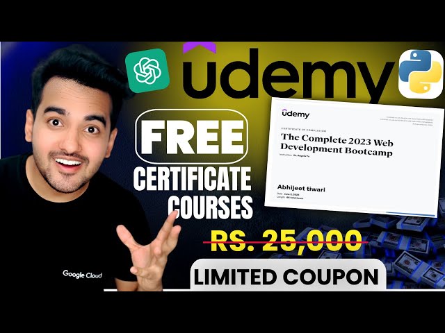 15+ Udemy Free Certificate Courses 2025 | Web Development Courses | AI Free Courses & Data Analytics