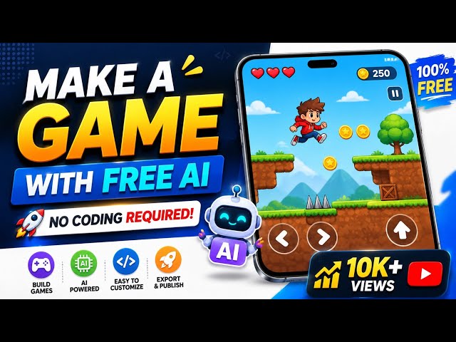 I Made a Platform Game Using AI 🤯 | HTML to Android APK (No Coding)