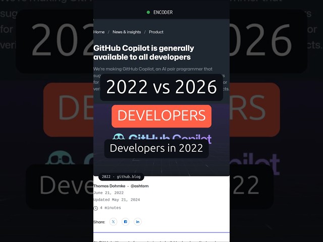 Developers in 2022 vs 2026: same job title, different job #coding #programming #developer