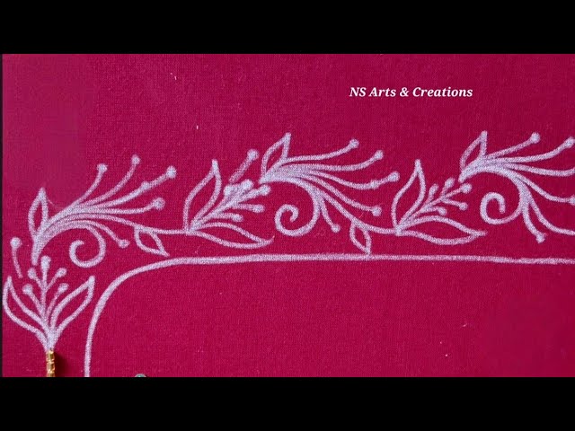 Simple & Elegant Blouse Design With Aari Work |  Maggam Works 