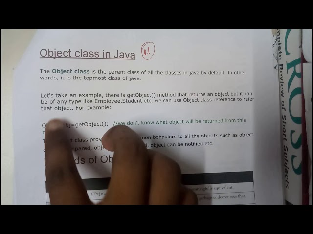 11 object class in java