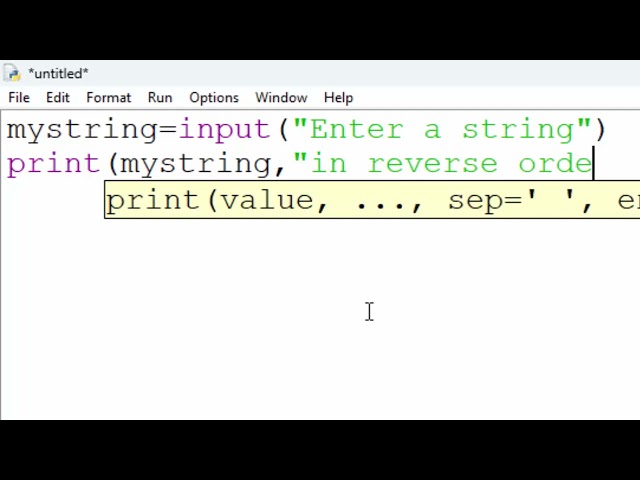 Python programe to print a string in reverse order@COMPUTEREXCELSOLUTION