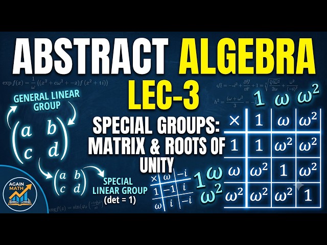 Abstract Algebra Lec 2 : Special Groups, Matrix Groups & Composition Tables