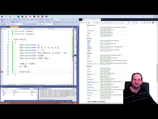C++ STL Double Ended Queue Class std::deque