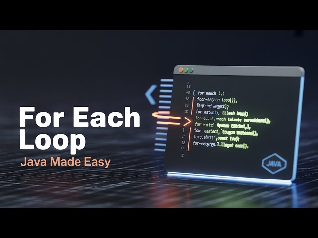 Java Tutorial: For Each Loop in Java | Lecture 68