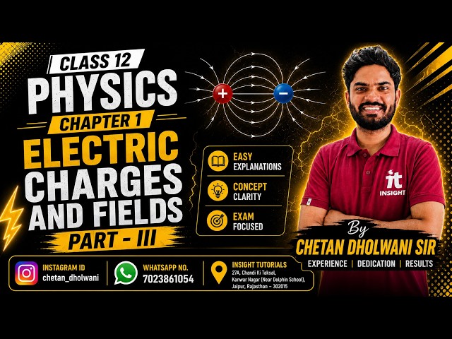 Class 12 Physics – Chapter 1: Electric Charges and Fields | Part – III | Hindi