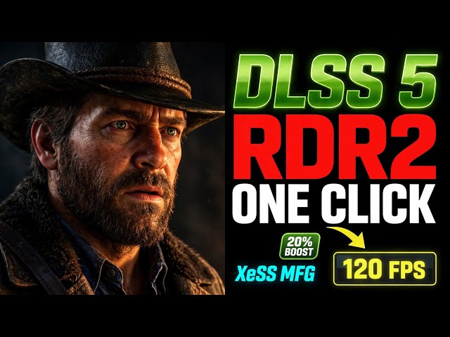 RDR2 DLSS 5 ONE CLICK Install is INSANE - 20% More FPS DLSS5 Updates 🔥 + XeSS MFG!