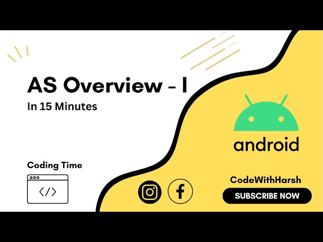 Part 1.1 | Overview of Android Studio with Various Things | 2024 | Java, Kotlin