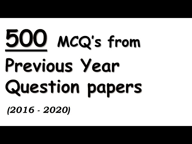 500 MCQ's from Previous Year Question Papers (JE) (2016-2020) | Civil Engineering