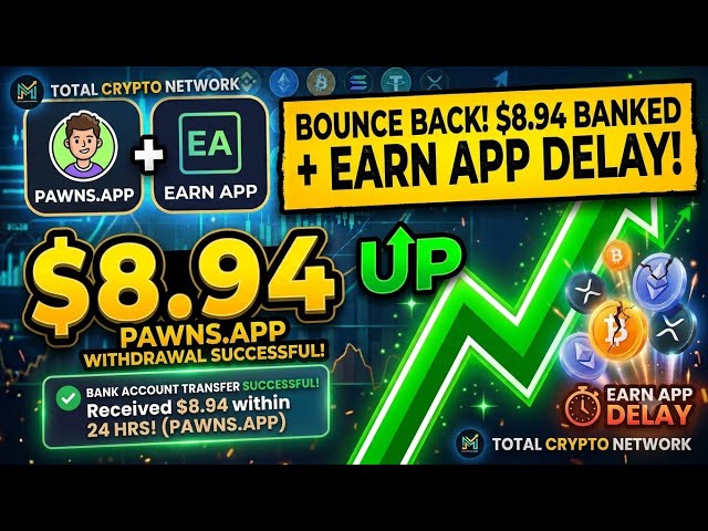 Pawns.app $8.94 Live Bank Proof 💳 | EarnApp Withdrawal Delayed? ⏳