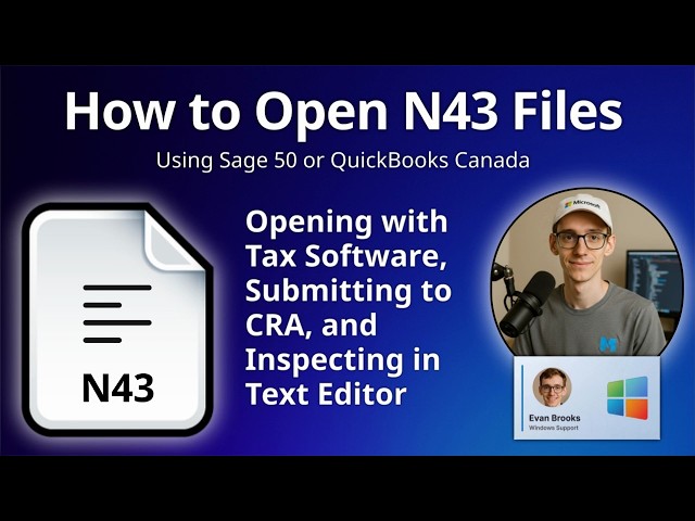 How to Open N43 Files (Canada Customs T4 Tax)