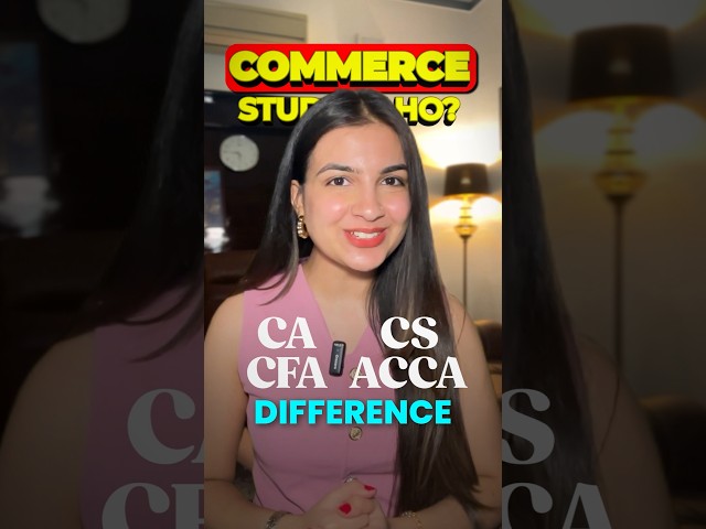 Difference between CA, CS, CFA, ACCA? Which is best? Career in Commerce & Finance #shorts #commerce