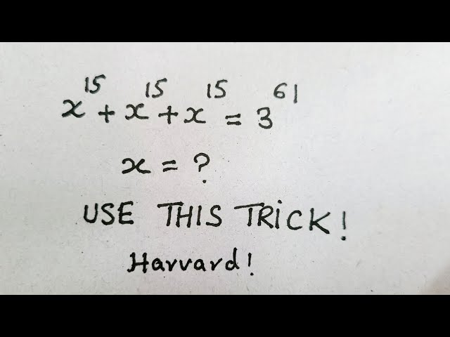 Use This Trick to Solve A Nice Algebraic  Math problem! Olympiad 