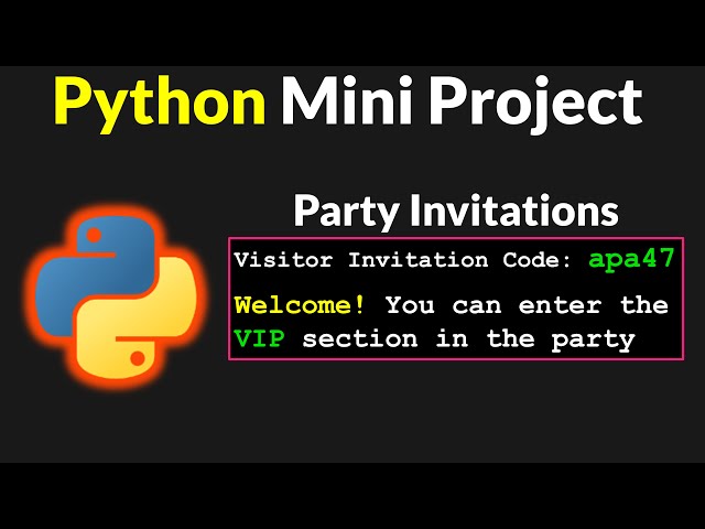 Python Mini Project - Party Invitations