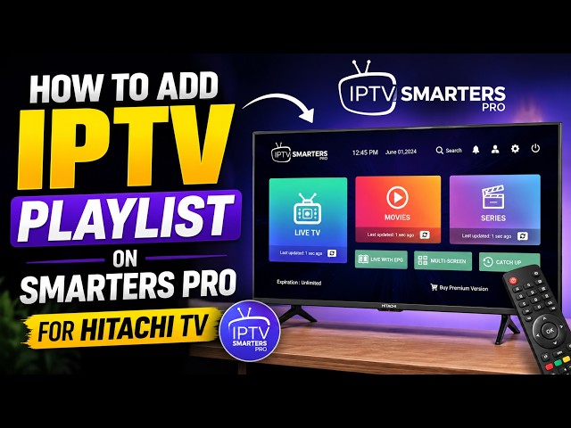 How To Add IPTV PlayList on Smarters Pro for Hitachi TV