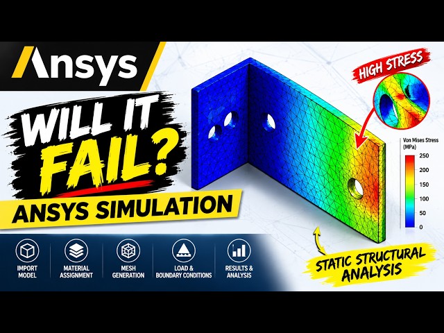 Will It Fail? 🤯 | ANSYS Sheet Metal Bracket Simulation