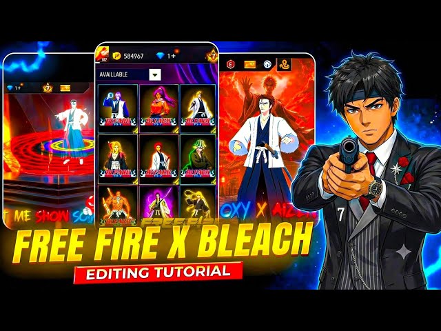  FREE FIRE X BLEACH EDITING TUTORIAL 🔥| free fire viral shorts editing tutorial 