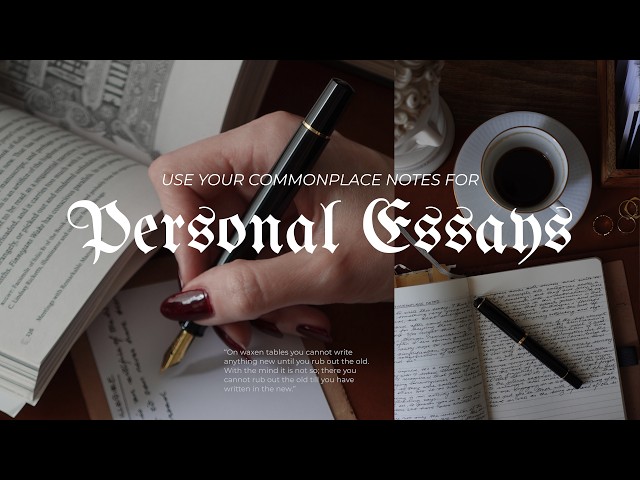 how I turn commonplace notes into a personal essay. ☕️ 🤎 ✍🏻