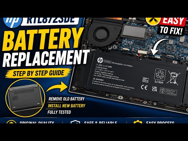 HP RTL8723DE Battery Replacement ! Step-by-Step Guide ! Hp 15-da0389TU !