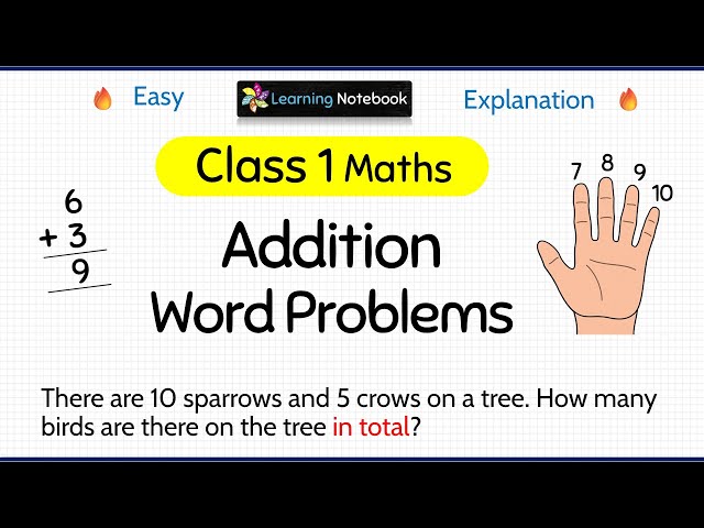 Class 1 Maths Addition Word Problems