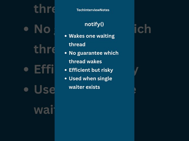 notify() vs notifyAll() Explained | Core Java Interview Question