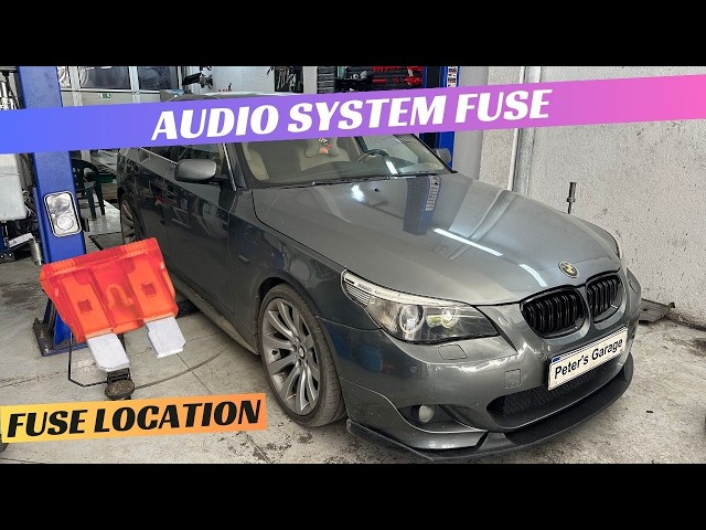 BMW E60 up to 05 Audio System fuse relay location replacement 520 525 530 535