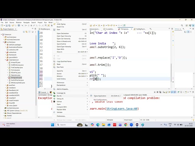 Strings in Java Lecture 3|| Split method in java || #learncoding #java #automationtesting