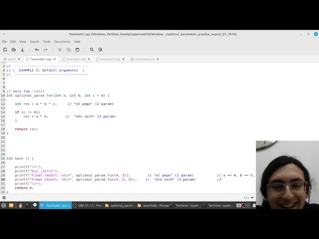 Optional Parameters in C++ - Default arguments and function overloading