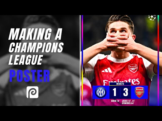 How to Design a Champions League Full-Time Poster in Photoshop & Photopea! [FREE PSD]