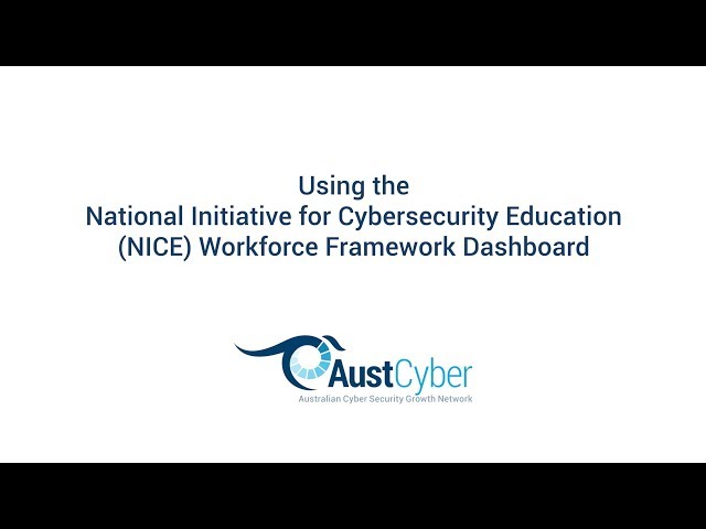 Using the NICE Framework Dashboard