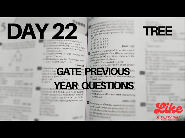 GATE 2026 DS Tree PYQ's  |  Day 22