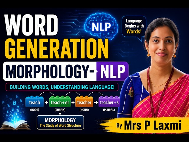 Word Generation and Morphology | Natural Language Processing (NLP) Lab -By Mrs P Laxmi