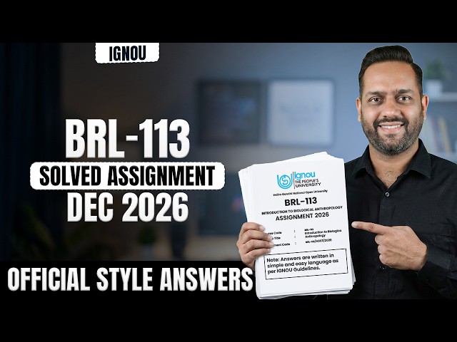 IGNOU BRL 113 Solved Assignment 2026 | BRL 113 Business Ethics Solved Assignment