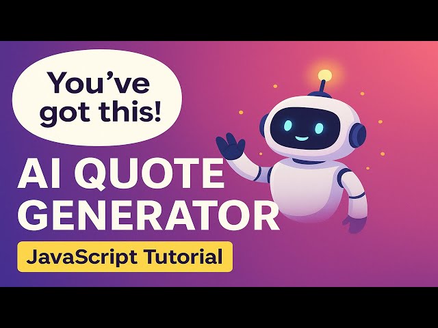 AI Quote Generator with OpenAI API – JavaScript Tutorial (No Frameworks)