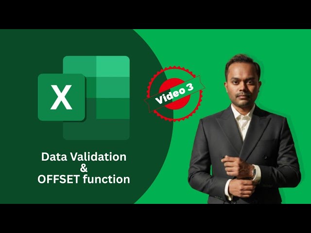 Excel Zero to Hero Tutorial for Data Analytics || Data validation and automation with OFFSET ()