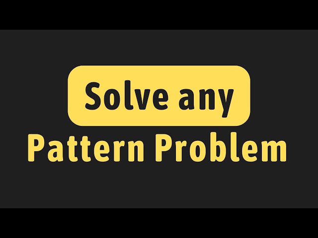 Solve any of PATTERN PROBLEMS - Python - Loops