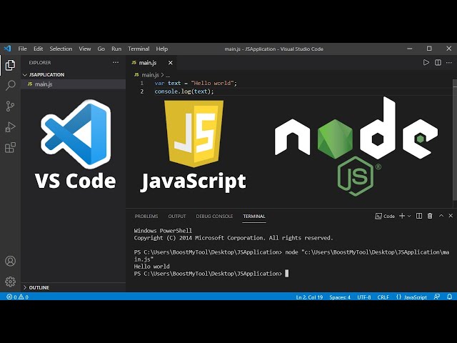 Run JavaScript with Node.js and Visual Studio Code