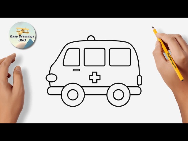How to Draw an Ambulance Easy 🚑 | Step by Step Drawing