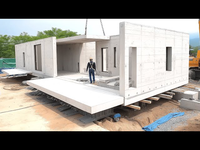 El proceso de construcción de una casa de concreto en solo 2 semanas