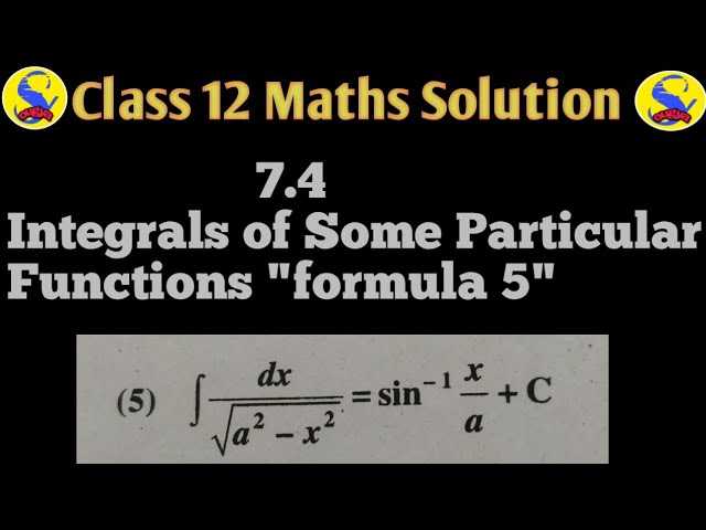 Integrals of Some Particular Functions"proof of Formula 5"