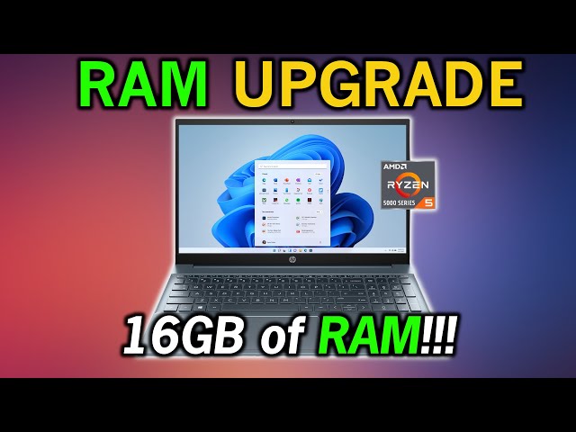 RYZEN R5 5500U RAM UPGRADE | 16GB RAM UPGRADE | AMD Ryzen R5 5500U APU | 15-eh1052wm HP Laptop