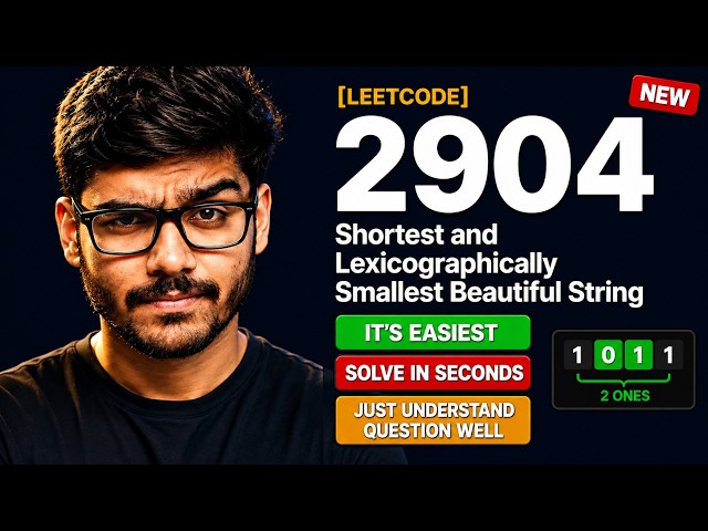 Shortest and Lexicographically Smallest Beautiful String | Leetcode 2904 | Solve In Seconds