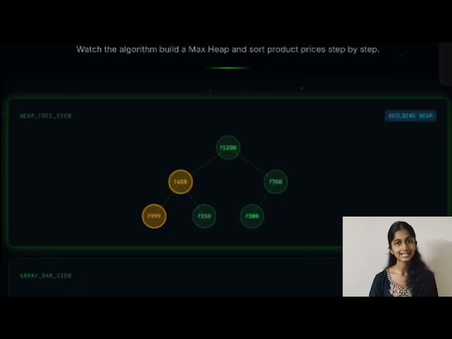 Heap sort- product price sorting