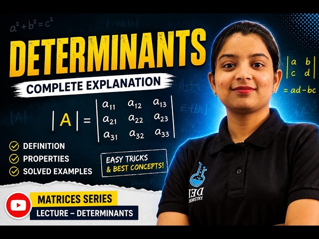 Basic Determinants | Class 12 Math | Introduction, Order, Value & Properties | Lecture 1