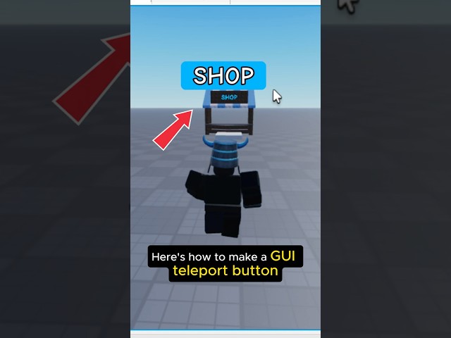GUI Teleport Button in 30 seconds!  #roblox #scripting #robloxstudio #foryou