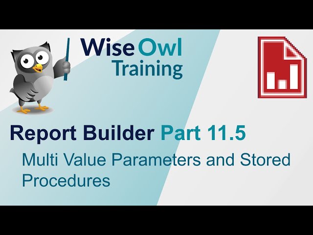 SSRS Report Builder Part 11.5 - Multi Value Parameters and Stored Procedures