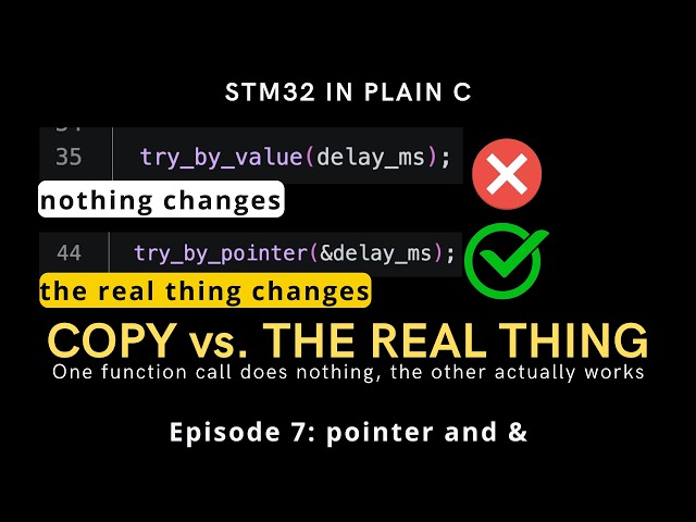 Why One Function Call Does Nothing (and the Other Actually Works) | Pointers | STM32 in Plain C