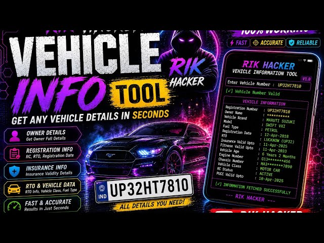 😱Termux tool 😈rik hacker tool vehicle💀 information 🕵tool 100+ vehicle information🕵 rik hacker😈☠️