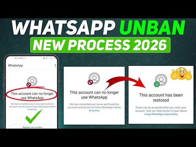 Whatsapp Ban New Solution 2026 || This account can no longer use WhatsApp New 2026